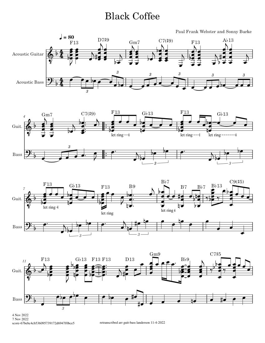 coffee black cigarette chords by Sarah Vaughan Sheet Music for Piano, Vocal & Guitar (Right-Hand Melody) at Sheet Music Direct Learn Guitar Chords for 'Coffee'