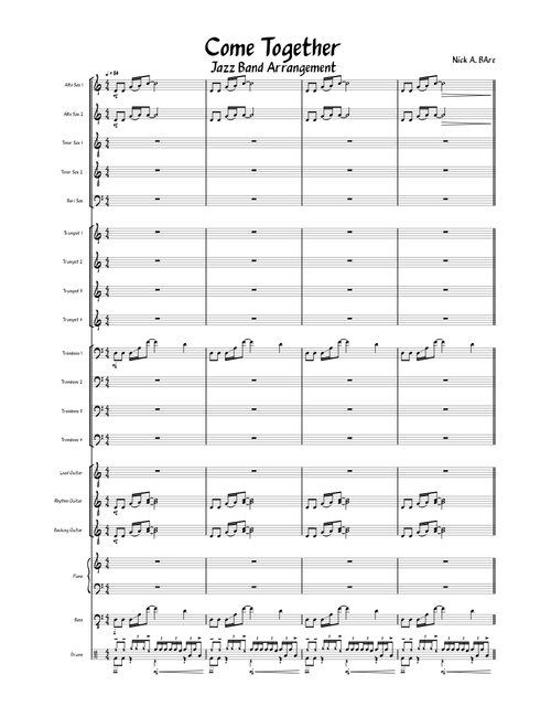 Come together – The Beatles Come together – Jazz Band Arrangement
