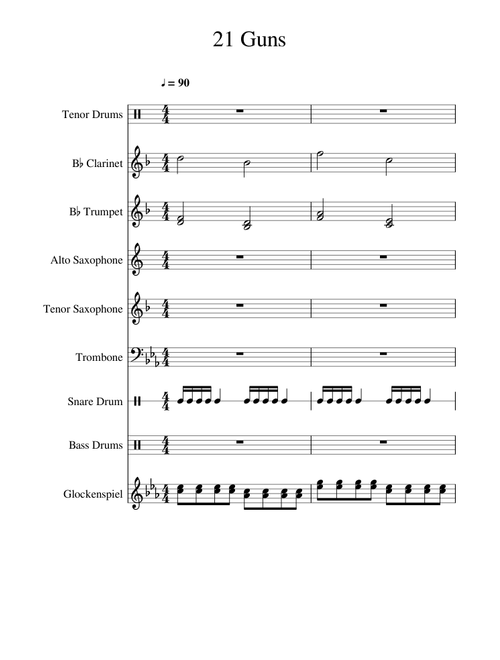 21 Guns -drums
