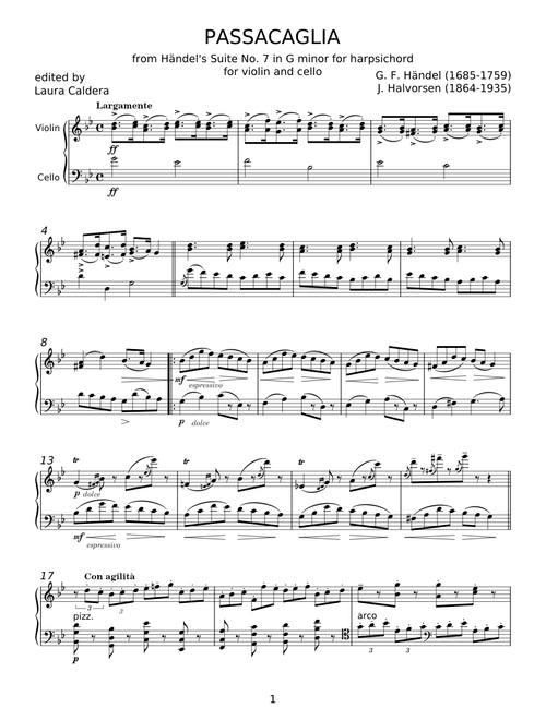 Passacaglia - Georg Friedrich Händel