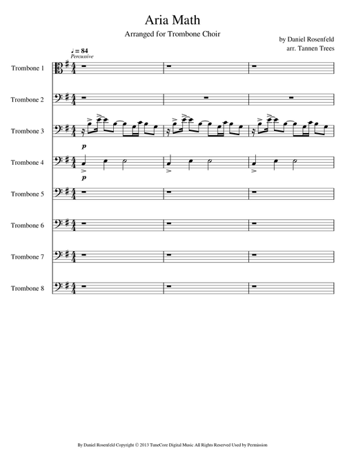 Aria Math (Arr. Tannen Trees) - C418 (Brass Ensemble)
