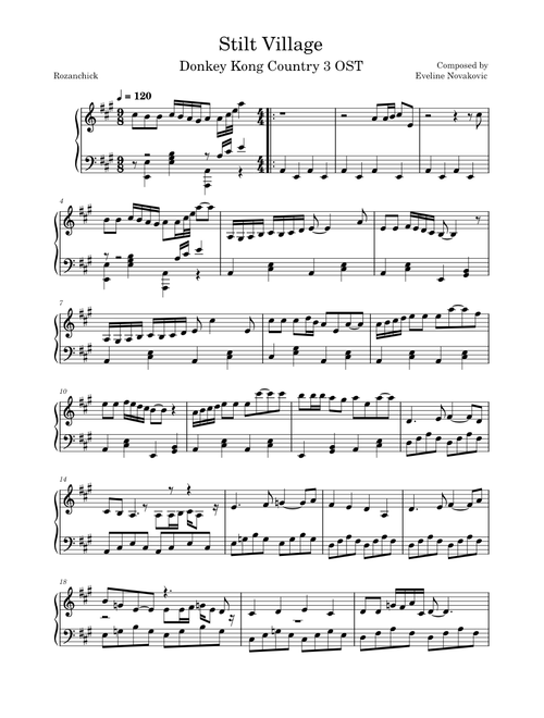 Stilt Village (Donkey Kong Country 3 OST) – Eveline Fischer , piano solo (from Lakeside Limbo)