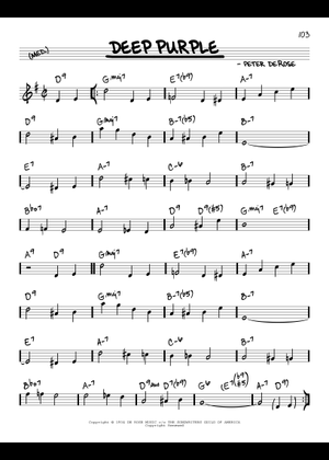 Play Official version of Deep purple Sheet Music by Nino Tempo And