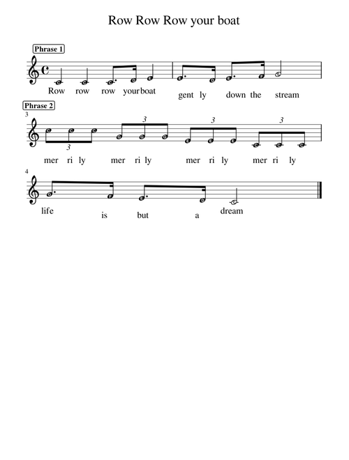Row_Row_Row_your_boat - Melody - Note Names