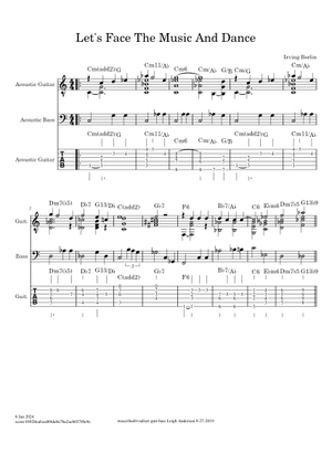 Lets Face The Music - Jeff Goldblum Sheet Music for Bass guitar