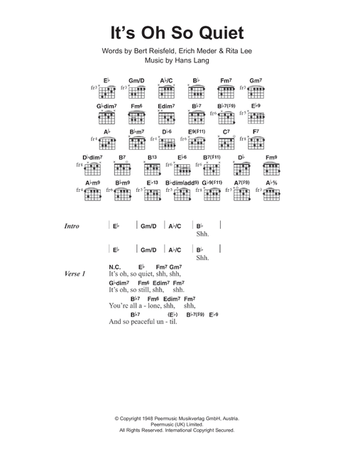It's Oh So Quiet - Bjork, Lisa Ekdahl (Guitar Chords-Lyrics)