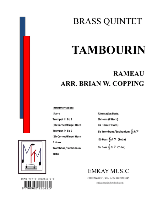 TAMBOURIN - BRASS QUINTET (Arr. BRIAN W. COPPING) - Rameau (Brass Ensemble)