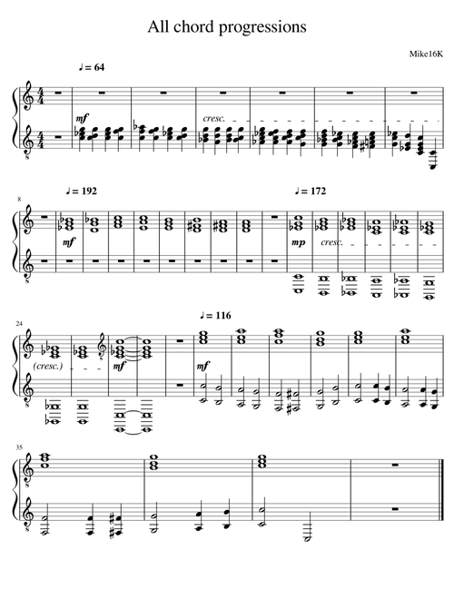 All Chord Progressions