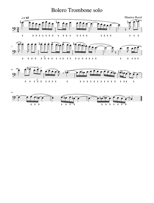 Bolero Trombone solo