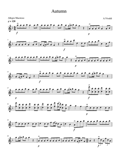 Autumn from The Four Seasons – Antonio Vivaldi