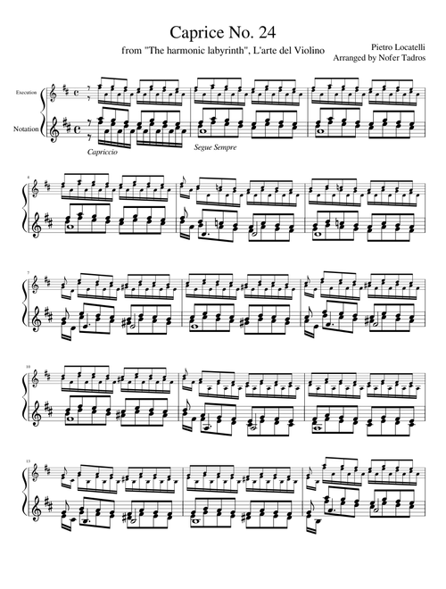 Caprice No. 24 from "The harmonic labyrinth," L'arte del Violino - Pietro Locatelli
