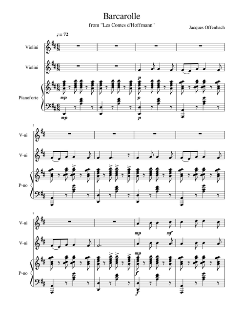Barcarolle - J. Offenbach