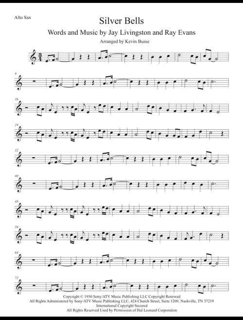 Silver Bells (Arr. Kevin Busse) - Plumb (Alto Sax Solo)