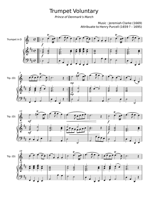 Trumpet voluntary - Jeremiah Clarke