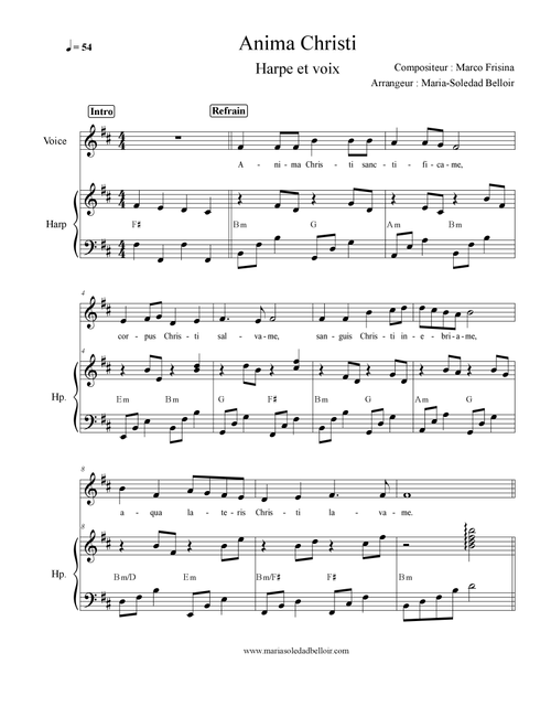 Anima Christi (Arr. Maria-Soledad Belloir) - Marco Frisina (Piano-Vocal-Guitar (Piano Accompaniment))