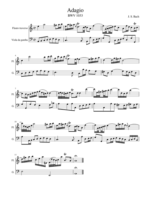 BWV 1033 - Adagio