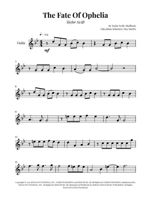 The Fate Of Ophelia (Arr. Glauco Fernandes) - Taylor Swift (Violin Solo)