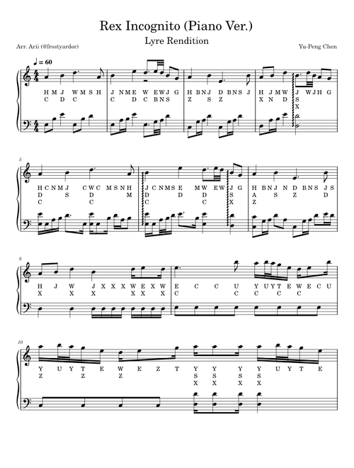 Rex Incognito (Lyre Version)