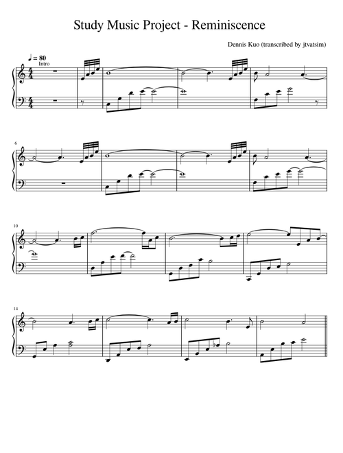Study Music Project - Reminiscence