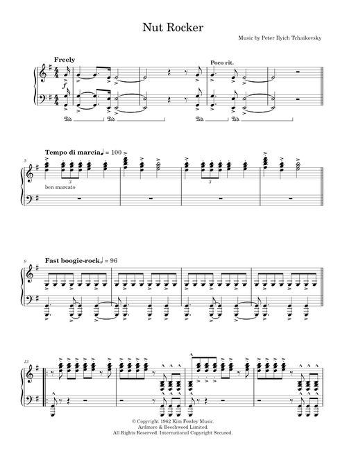Nut Rocker - B. Bumble and the Stingers (Piano Solo)