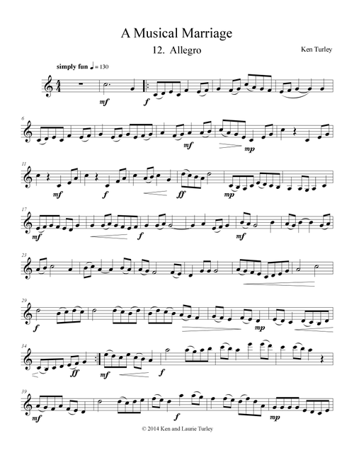 String Duo No 12 from A Musical Marriage  "Allegro" - Ken Turley (String Ensemble)