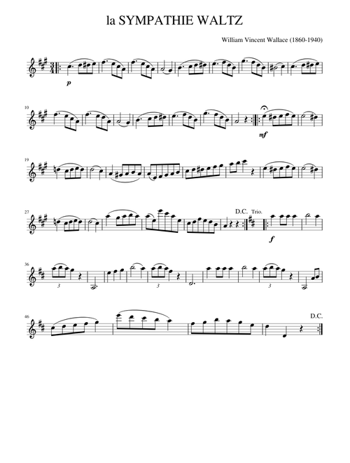 William Vincent Wallace - la SYMPATHIE WALTZ
