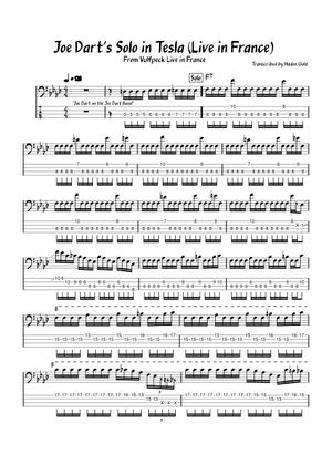 Daddy he got a tesla – Vulfpeck (Nate Smith Solo MSG) Sheet Music