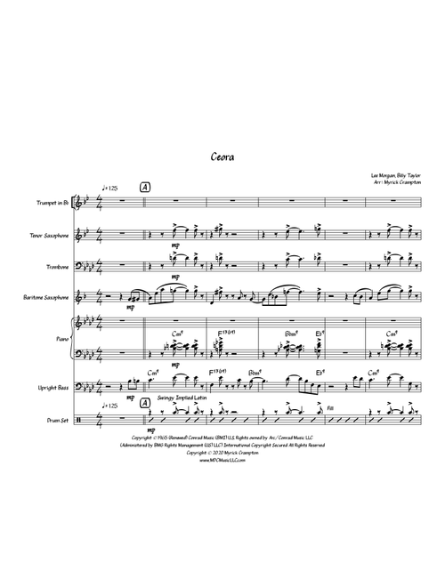 Ceora (Arr. Myrick Crampton) - Lee Morgan (Large Ensemble)