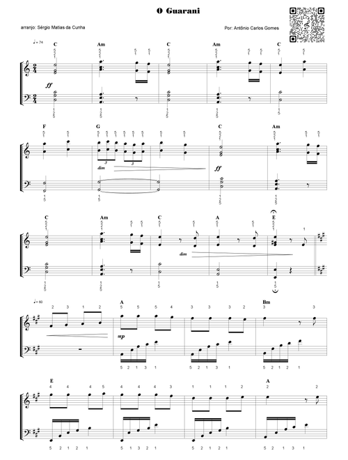 O Guarani (Arr. Sérgio Matias da Cunha) - Antônio Carlos Gomes (Piano Solo)