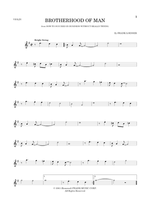ビッグバンド譜： Brotherhood of Man/Woody Herman Brotherhood Of Man – Frank Loesser Sheet Music with Chords for