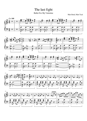 「BULLET FOR MY VALENTINE」 洋楽バンドスコア　良品♪ Free Bullet for My Valentine sheet music | Download PDF or print