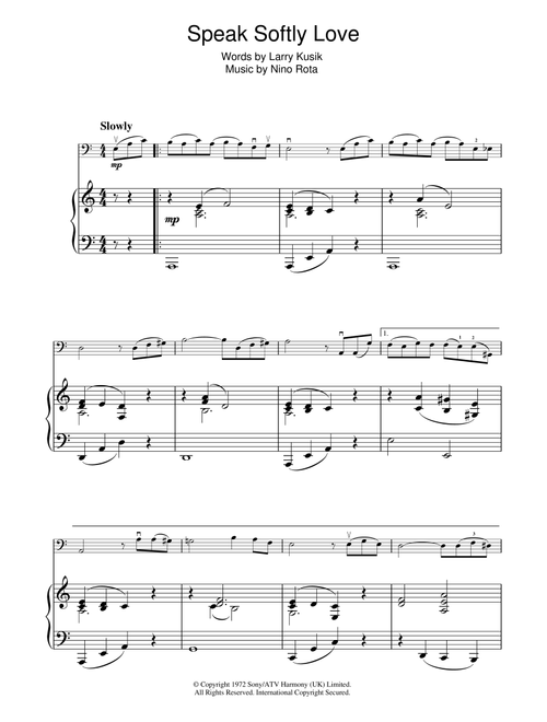 Speak Softly Love (Godfather Theme) - Nino Rota (Cello and Piano)