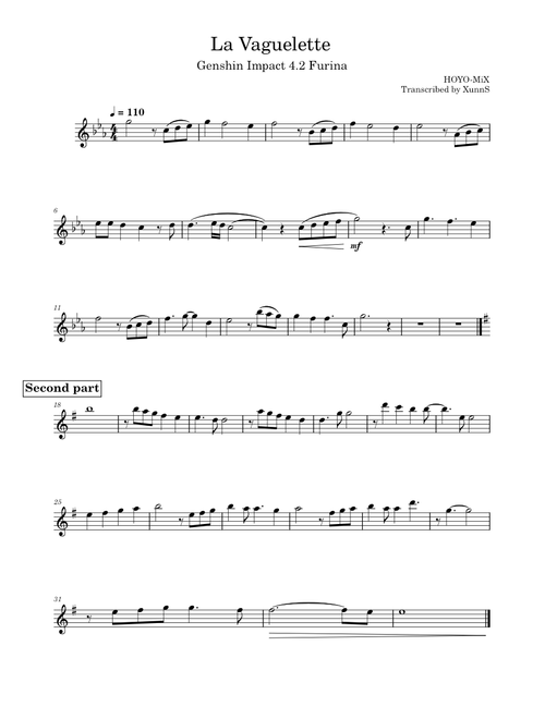 La vaguelette – HOYO-MiX _Oboe