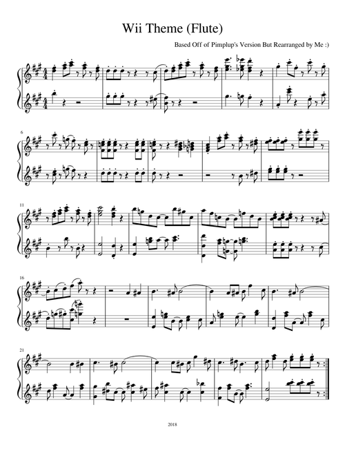 Wii Theme Flute