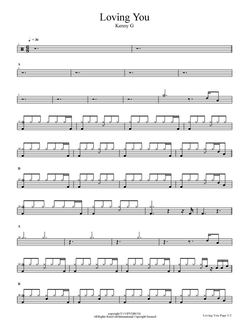 Loving You (Arr. COPYDRUM) - Kenny G (Drums)