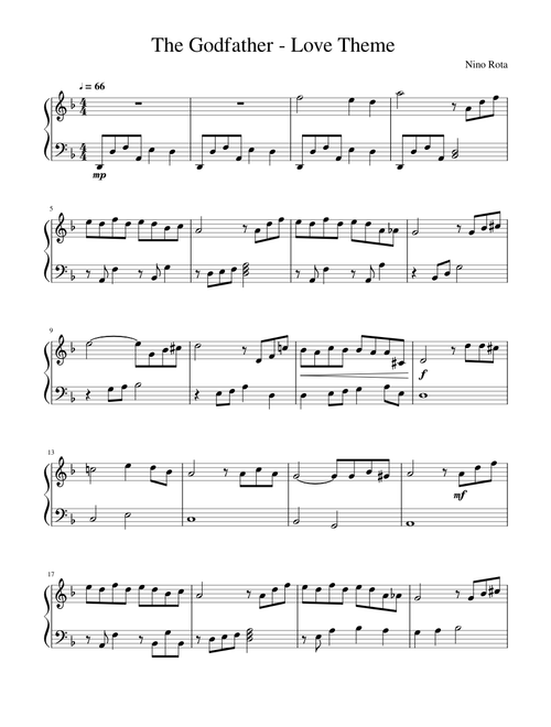The Godfather - Love Theme (EASY)