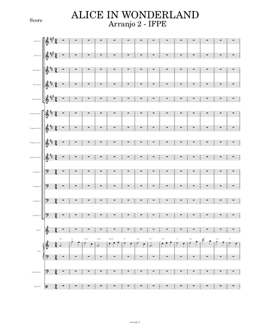 Jazz melody – Misc Alice in Wonderland - arranjo 2