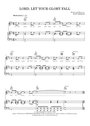 Play Official version of Lord, Let Your Glory Fall Sheet Music by Matt ...