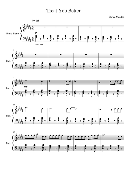 Treat you better - Piano (complete version)