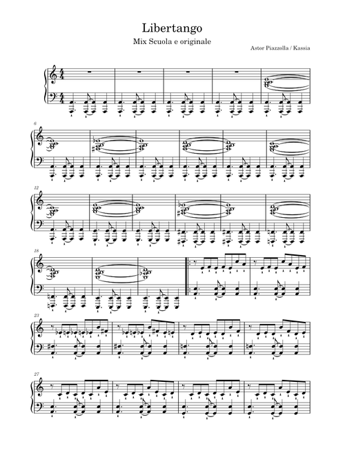 Libertango - Astor Piazzola - Piano Solo