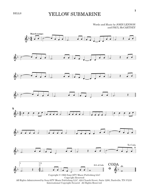 Yellow Submarine - The Beatles (Bells Solo)