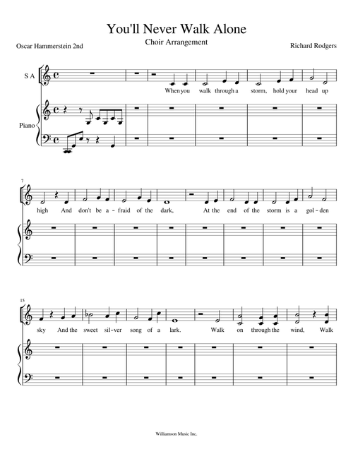 You ll Never Walk Alone Soprano Alto