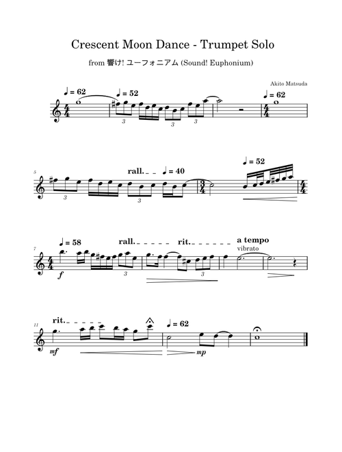 Crescent Moon Dance - Reina Kousaka's Trumpet Solo – Akito Matsuda