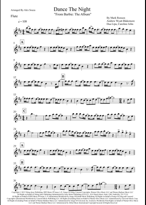 Play Official version of Dance the Night Sheet Music by Dua Lipa