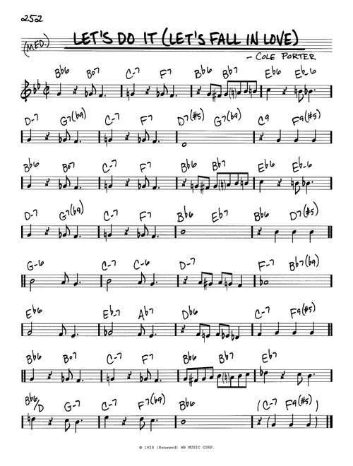 Let's Do It (Let's Fall In Love) - Cole Porter (Real Book - Melody-Chords)