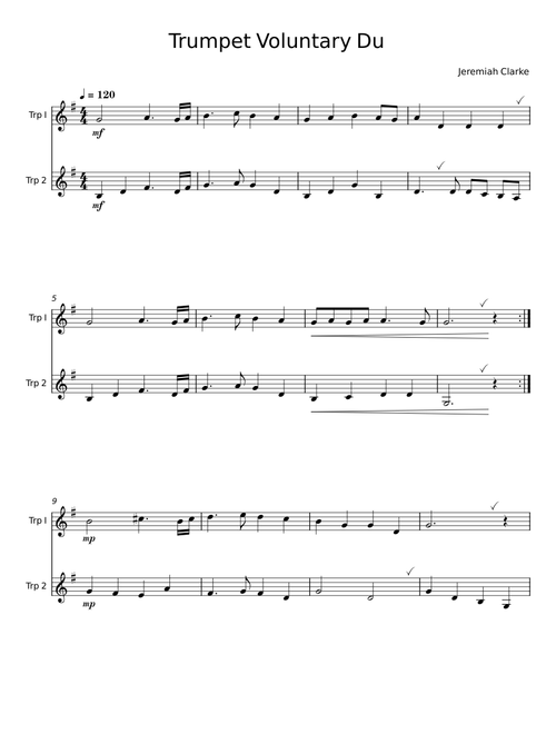 Trumpet Voluntary Duo - Jeremiah Clarke