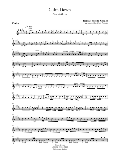 Calm Down - VIOLIN