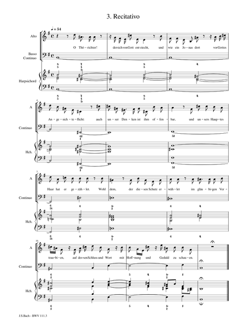Was mein Gott will, das g'scheh allzeit, BWV 111 / Mvt. 3 – Johann Sebastian Bach BWV 111.3
