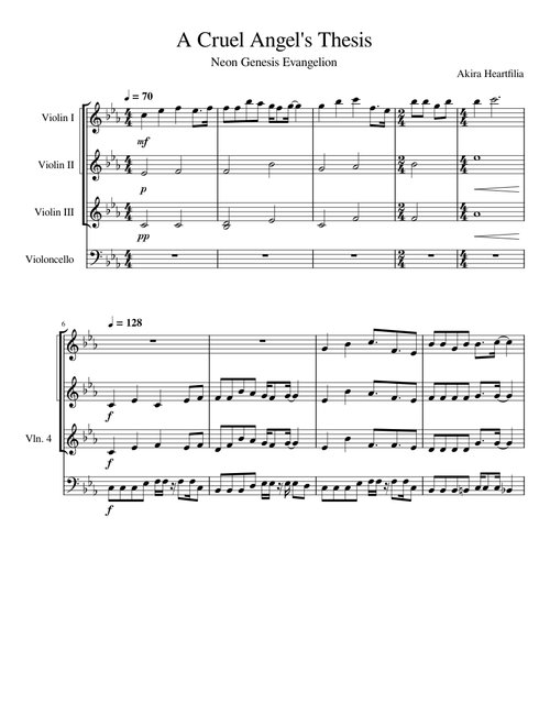 a cruel angels thesis 3 Violins 1 Celo - copy