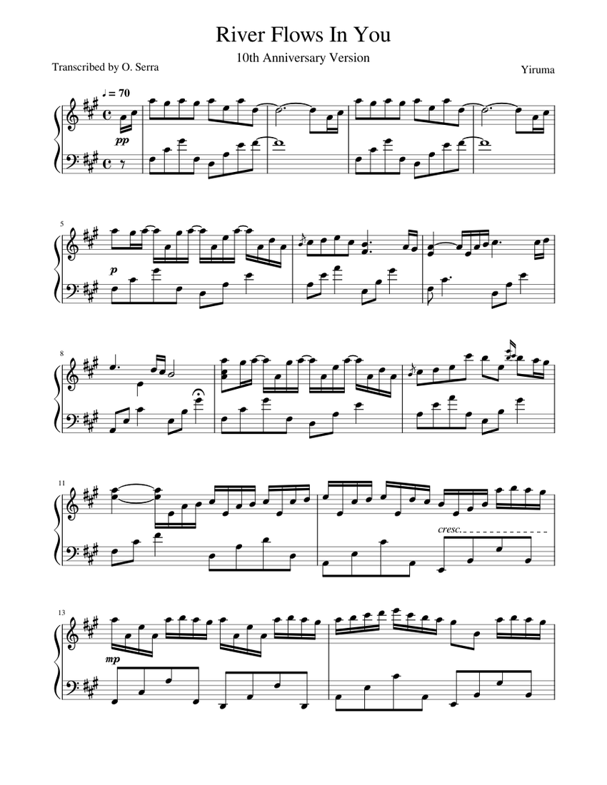 Yiruma river flows ноты для фортепиано. Yiruma River Flows in you. River Flows in you